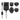 Accessory charging cable with adapters for US, UK, EU, and AU plugs